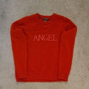Victoria's Secret Red 'Angel' 100% Cashmere Sweater - RARE